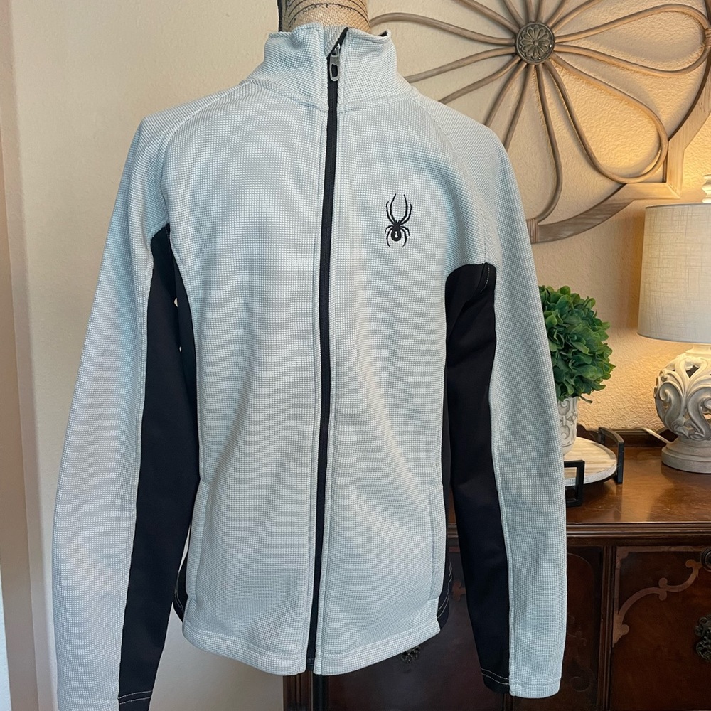 Like New Spyder Gray & Black Athletic Casual Zip Jacket